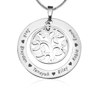 Personalized My Family Tree Necklace - Sterling Silver