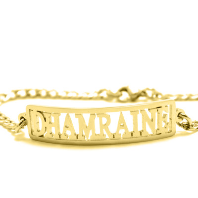Personalized Name Bracelet - 18ct Gold