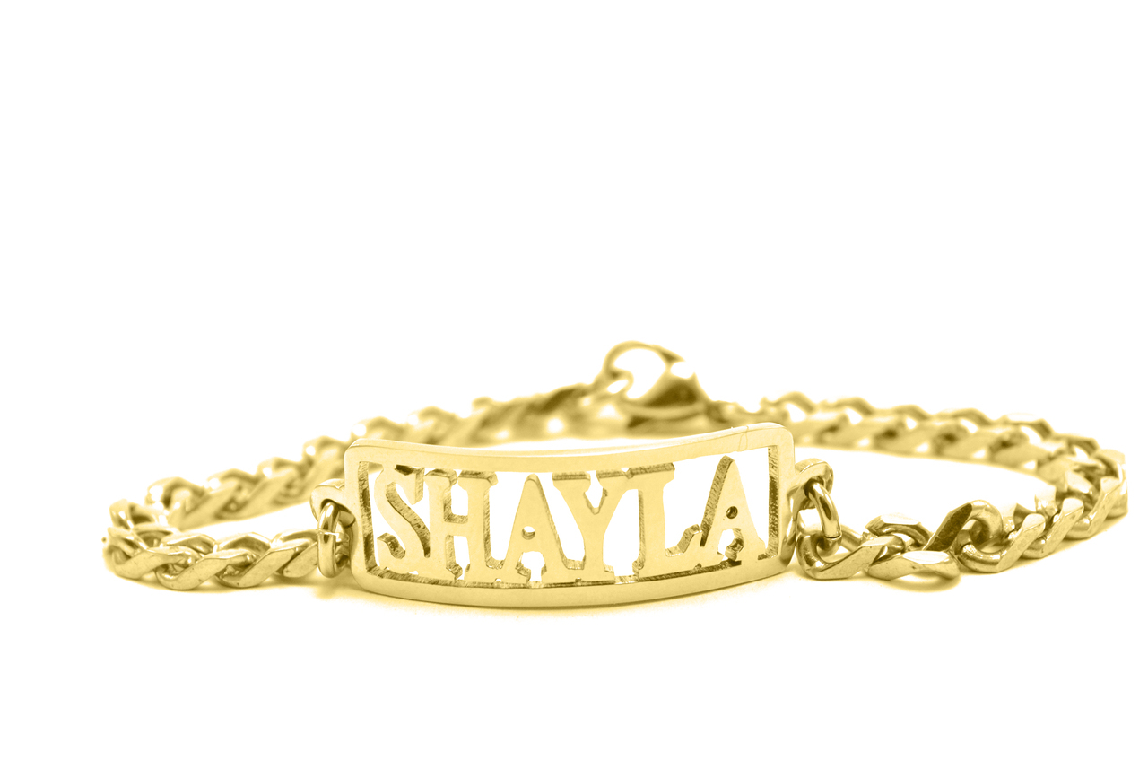 Personalized Name Bracelet 18ct Gold
