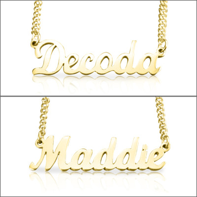Personalized Name Necklace - 18ct Gold