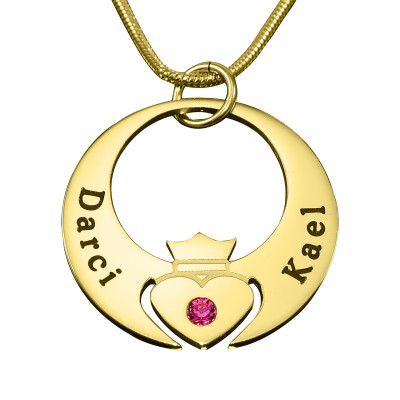 Personalized Queen of My Heart Necklace - 18ct Gold