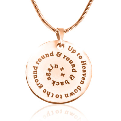 Personalized Swirls of Time Disc Necklace - 
