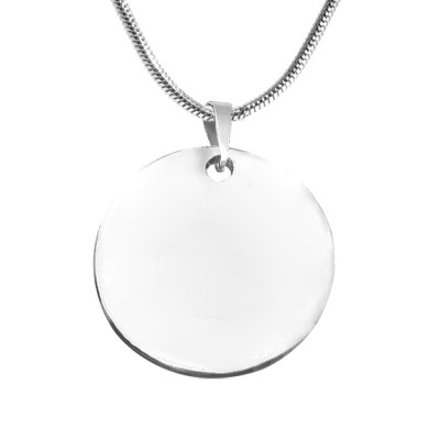Personalized Swirls of Time Disc Necklace - Sterling Silver