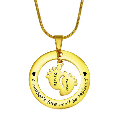 Personalized Cant Be Replaced Necklace - Single Feet 18mm - 18ct Gold