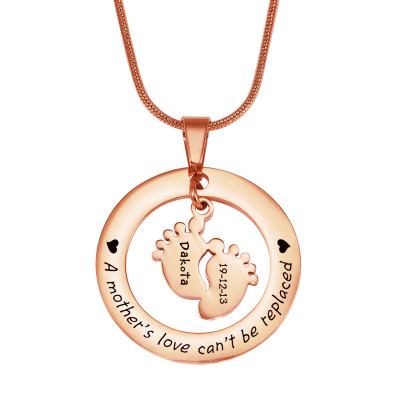 Personalized Cant Be Replaced Necklace - Single Feet 18mm - 