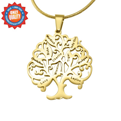 Personalized Tree of My Life Necklace 10 - 18ct Gold