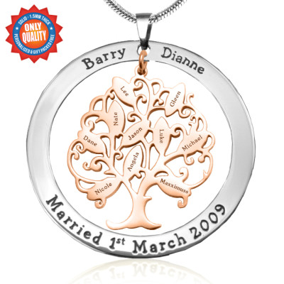 Personalized Tree of My Life Washer 10 - Two Tone - Rose Gold Tree