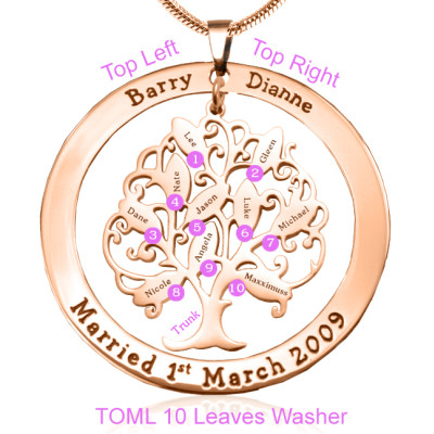 Personalized Tree of My Life Washer 10 - 