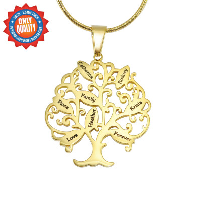 Personalized Tree of My Life Necklace 8 - 18ct Gold