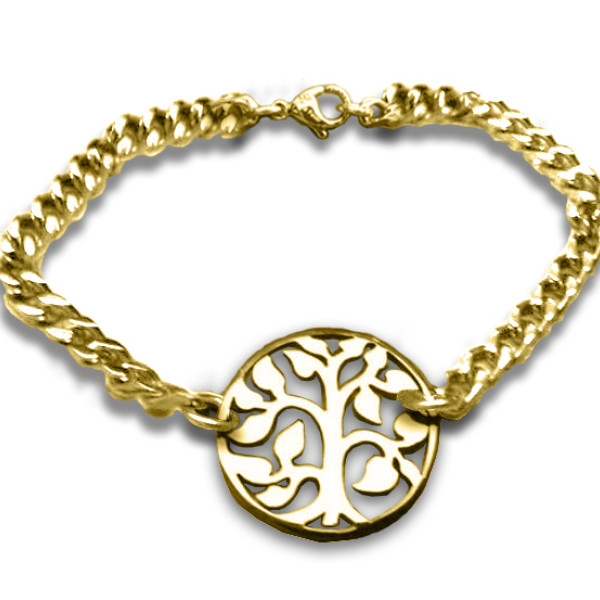 Personalized Tree Bracelet - 18ct Gold