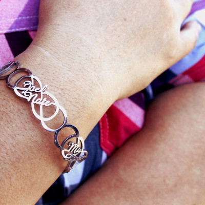 Personalized Endless Double Infinity Bangles