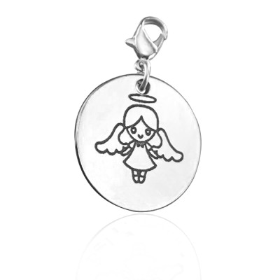 Personalized Angel Charm Silver