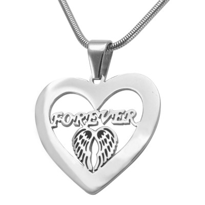 Personalized Angel in My Heart Necklace - Sterling Silver