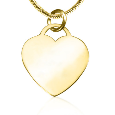 Personalized Forever in My Heart Necklace - 18ct Gold