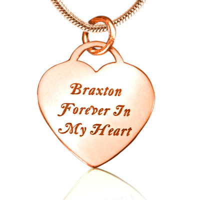 Personalized Forever in My Heart Necklace - 