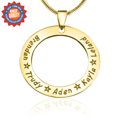Personalized Circle of Trust Necklace - 18ct Gold