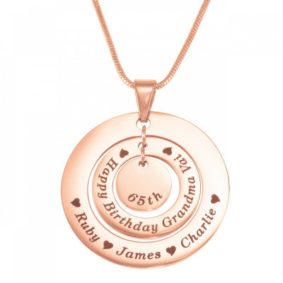 Personalized Circles of Love Necklace - 