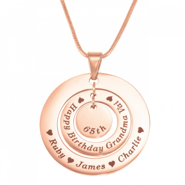 Personalized Circles of Love Necklace - 