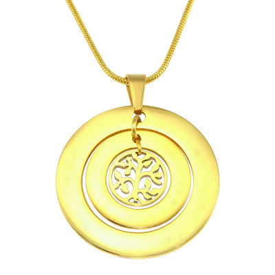 Personalized Circles of Love Necklace Tree - 18ct Gold