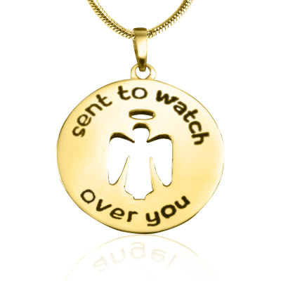 Personalized Guardian Angel Necklace 2 - 18ct Gold
