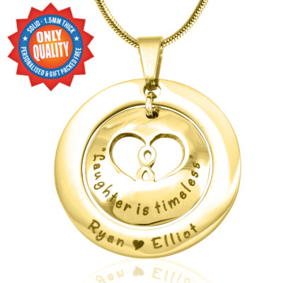 Personalized Infinity Dome Necklace - 18ct Gold