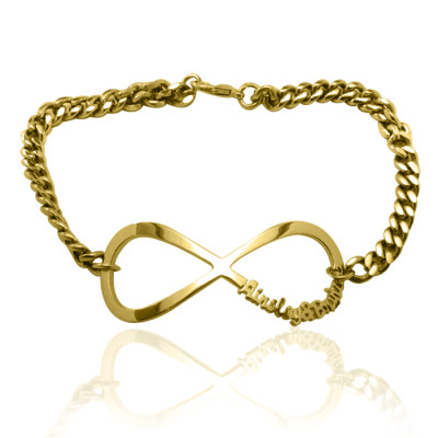 Personalized Infinity Name Bracelet - 18ct Gold