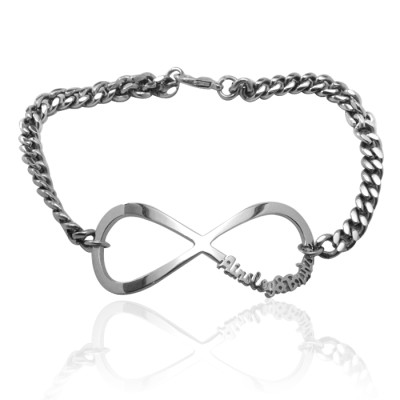 Personalized Infinity Name Bracelet - Sterling Silver