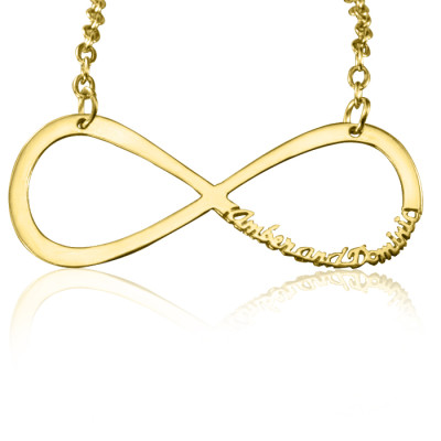 Personalized Classic Infinity Name Necklace - 18ct Gold