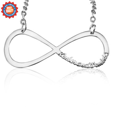Personalized Classic Infinity Name Necklace - Sterling Silver