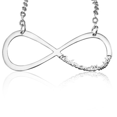 Personalized Classic Infinity Name Necklace - Sterling Silver