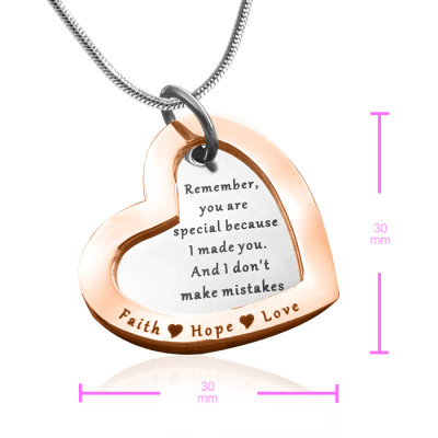 Personalized Love Forever Necklace - Two Tone - Rose Gold  Silver