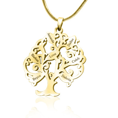 Personalized Tree of My Life Necklace 7 - 18ct Gold