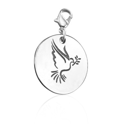 Personalized Peaceful Dove Charm