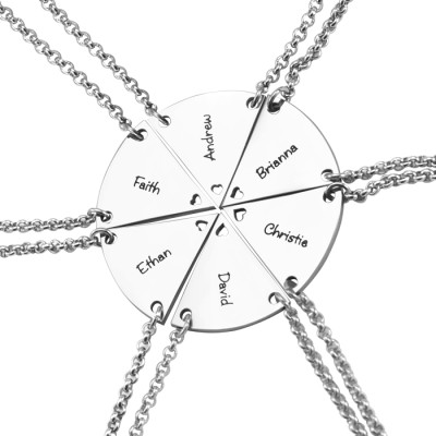 Personalized Meet at the Heart Hexa - Six Personalized Necklaces