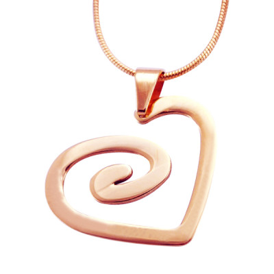 Personalized Swirls of My Heart Necklace - 