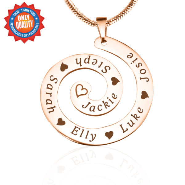Personalized Swirls of Time Necklace - 