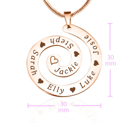 Personalized Swirls of Time Necklace - 