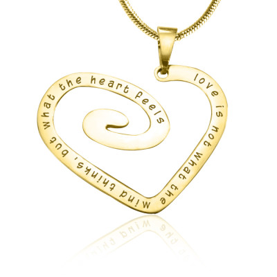 Personalized Love Heart Necklace - 18ct Gold *Limited Edition