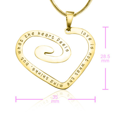 Personalized Love Heart Necklace - 18ct Gold *Limited Edition
