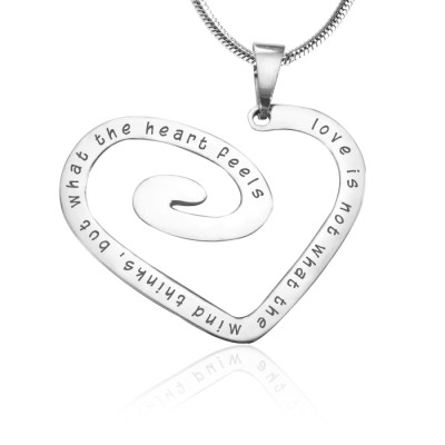 Personalized Love Heart Necklace - Sterling Silver *Limited Edition