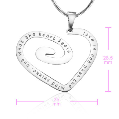 Personalized Love Heart Necklace - Sterling Silver *Limited Edition