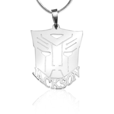 Personalized Transformer Name Necklace - Sterling Silver