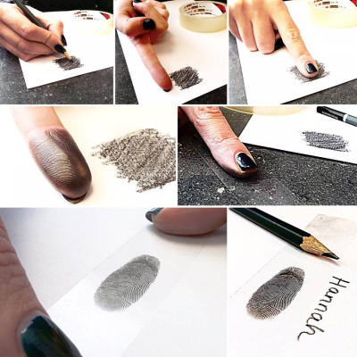 Sterling Silver Hand / Footprint Medium Tear-drop Pendant
