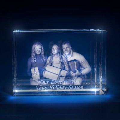 Personalized Crystal With 2D/3D Photo Engraved