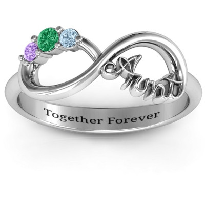 Aunt's Infinite Love Ring with Stones 