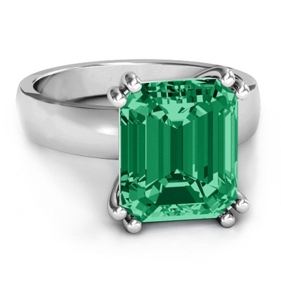 Basket Set Emerald Cut Ring