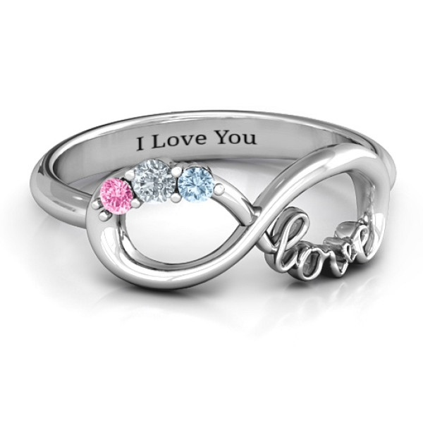 Birthstone Infinity Love Ring 