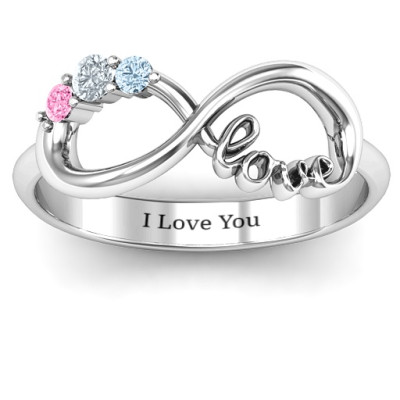 Birthstone Infinity Love Ring 