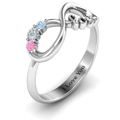 Birthstone Infinity Love Ring 