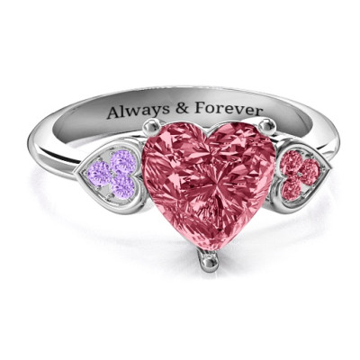 Brilliant Love Accented Heart Ring